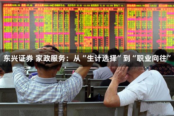 东兴证券 家政服务：从“生计选择”到“职业向往”